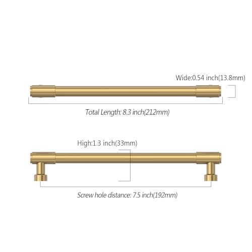 Asidrama Champagne Bronze Kitchen Cabinet Pulls,7.5 Inch,10 Pack - color: Champagne Bronze, size: 7.5" Hole Center