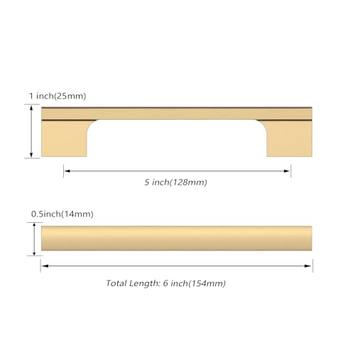 Asidrama 10 Pack 5 Inch(128mm) Champagne Bronze Cabinet Pulls Kitchen Cabinet Handles Champagne Cabinet Pulls Cabinet Hardware for Cupboard Drawer - color: Champagne Bronze, size: 5" Hole Center(128mm)