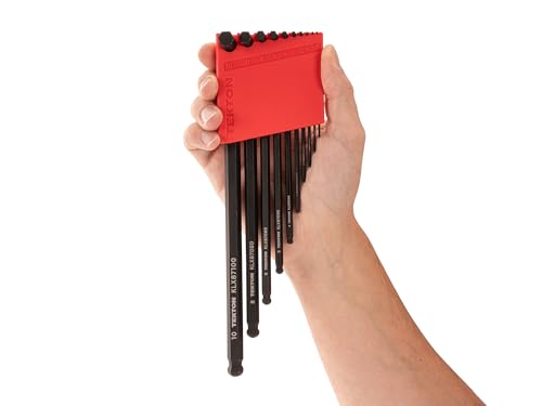 TEKTON Short Arm Ball End Hex L-Key Set, 10-Piece | KLX91212 - size: 10-Piece (1.3-10 mm)