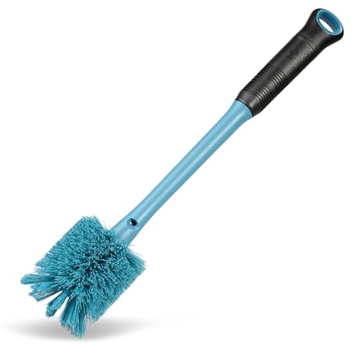 MOSOLAN 2-in-1 Bottle Brush and Straw Cleaner Brush, Smokey Blue, 1 Pack - color: Smokey Blue, size: 1 Count (Pack of 1)