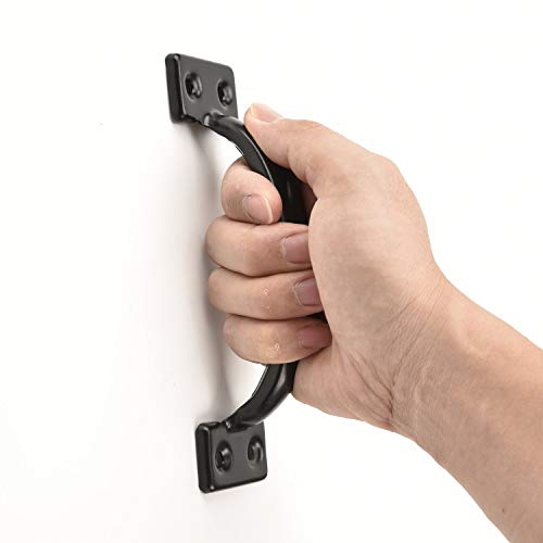 TamBee 6-1/2" Pulls Gate Handle Black Handle Metal Handle Gate Pull Handle Shed Door Handle Fence Gate Handles for Wooden Fences Outdoor & Kitchen Furniture Hardware 4PCS - size: 4 Pack 6-1/2 Inch Black