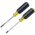 Klein Tools 85442 Klein Tools 85442 Screwdriver 2-Piece Set, Made in USA, 1/4 Keystone and #2 Phillips, Cushion Grip, Round and Square Shank, Heat Treated, Home Improvement