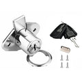 XIEHE 801 Office Furniture Desk Drawer Lock Cabinet Door Locker with Keys 7/8 in. Outside Diameter (1 Pack, Chrome, keyed different1) - color: Chrome, 1PACK, size: 801 Keyed Different