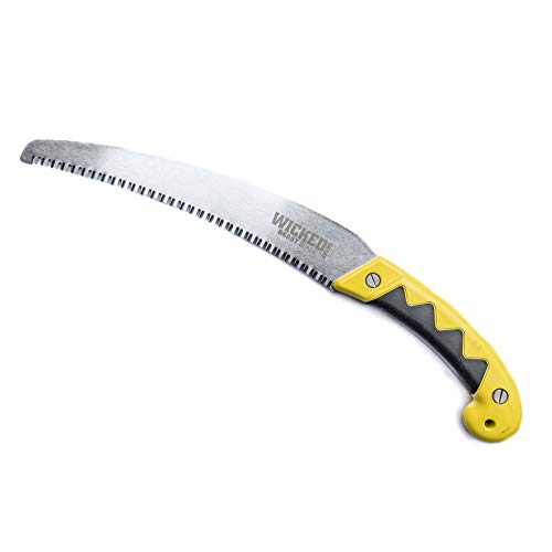 Wicked Tree Gear WTG-021 Wicked Tough Beast Large Curved Blade Hand Saw with Sheath, Silver