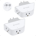 TROND 2 Prong to 3 Prong Outlet Adapter with 360 Rotating Plug 2 Pack - color: White, size: 3AC-2 Prong (Rotating Plug), 2 Pack