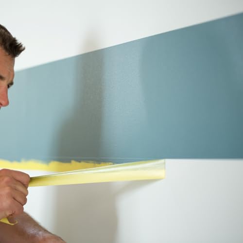 FrogTape Delicate Surface Painters Tape with PAINTBLOCK, 1.5 in Wide (0.94 in x 60 yd), Low Adhesion, Painting Tape Ideal for Freshly Painted Walls, Trim & Surfaces, Yellow, 1 Roll (280220) - size: 1 Roll, 0.94" Width