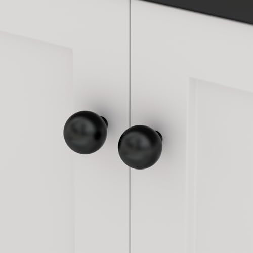 Goldenwarm 10 Pack Black Cabinet Knobs Kitchen Knobs for Cabinets - color: Black