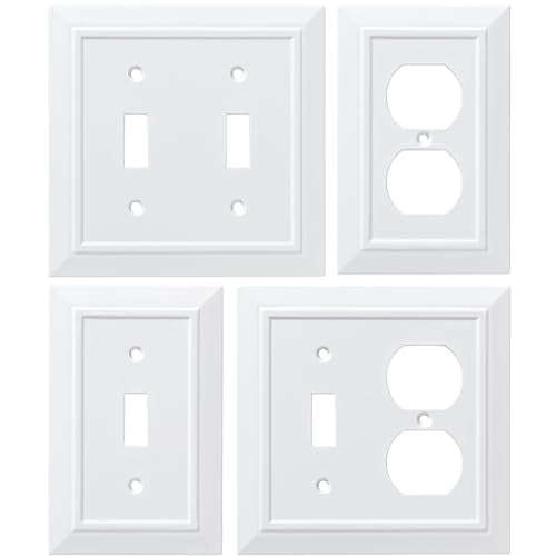 Franklin Brass Classic Architecture (1-Pack) Outlet Covers Pure White 1-Gang Wall Plate Single Duplex Switch Plates Electrical Guard W35242-PW-C - size: 1 Count (Pack of 1), style: Duplex
