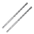 5/16 Inch Masonry Drill Bits (2 Pack - 6" Length Industrial Grade) Carbide Tipped Easily Cuts Through Concrete, Cement, Block, Stone, & More! - size: 5/16 in