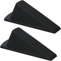 Heavy Duty Door Stopper - 2 Pack Rubber Non-Marring Door Stop for Large Gaps, 2Inch Tall Height Floor Mounted Doorstop with Strong Support for Home & Commercial Use