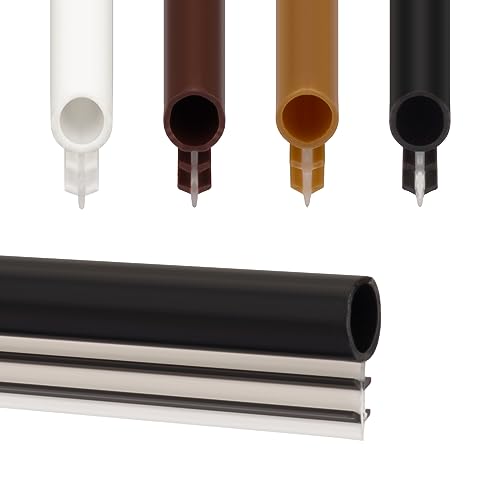Window Weatherstrip Seal 1/4" Bulb Bubble Kerf Mount Gasket (25', Black) - color: Black, size: 25 Feet