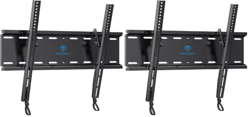 PERLESMITH Tilting TV Wall Mount Bracket Low Profile for Most 23-60 inch LED LCD OLED, Plasma Flat Screen TVs with VESA 400x400mm Weight up to 115lbs, Fits 16" Wood Stud (Pack of 2) - size: 23-60" Tilt TV Wall Mount (Pack of 2)