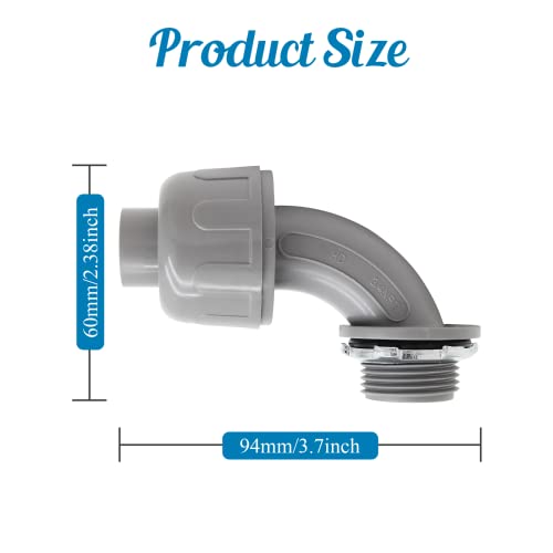 6Pcs 3/4 Inch NPT Liquid Tight Connector 90 Degree - color: 6, size: 3/4 Inch (90 Degree)