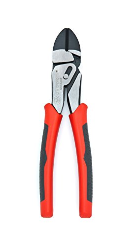 Crescent 8" Diagonal Compound Action Dual Material Cutting Plier - CCA5428 , Red | Compound Action Cutting Pliers, Hand Tool for Home Improvement and Repair - size: 8-Inch, style: Diagonal Plier