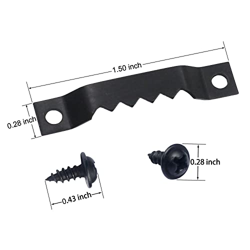 Sawtooth Picture Hangers, 50 pcs Small Picture Hanging Hook, Black Picture Hangers with Screws Picture Hang Solutions, Picture Hanging Hardware for Paintings, Photos Frame, Artwork, Home Decor, Clock - size: Black 50 pcs