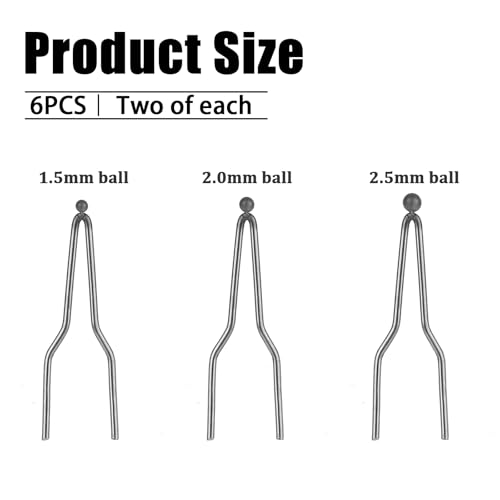 6PCS Pyrography Wire Tip Wood Burning Ball Tips Burner Tool Wood Adjustable Nibs Machine Pen tip Replacement Tools for Machine