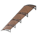 VIVOHOME Polycarbonate Window Door Awning Brown 38 Inch x 153 Inch - color: Brown, size: 38 Inch x 153 Inch