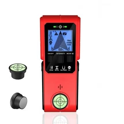 Stud Finder Wall Scanner, 5 in 1 Multi-functional Stud Locator with Microprocessor Chip and HD LCD Display for Center and Edge of Wood, AC Wire, Metal and Studs Detection