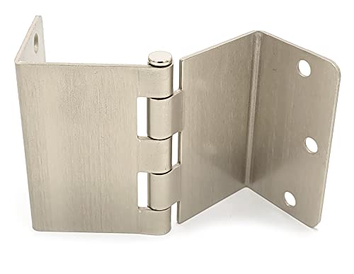 3.5 Inch Swing Clear Offset Door Hinge (1/4" Radius, Satin Nickel) - color: Satin Nickel, size: 1/4" Radius