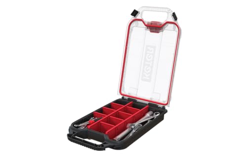 Keter Stack N' Roll 2 Pack Half Organizer Storage Box - color: Black/Red, size: Half Organizer