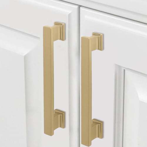 COTYKILEY 10 Pack 5 Inch(128mm) Champagne Bronze Cabinet Handles Gold Kitchen Cabinet Pulls Cabinet Door Handles Kitchen Cabinet Hardware - color: Champagne Bronze, size: 5" Hole Center（128MM）