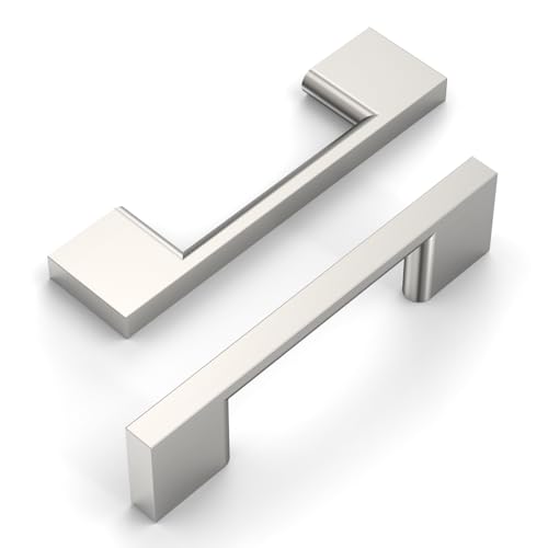 Amerdeco 10 Pack Brushed Satin Nickel Cabinet Pulls 3 Inch(76MM) Hole Centers Kitchen Cabinet Handles Cabinet Hardware Kitchen Handles for Cabinets Cupboard Handle Drawer Pulls ZH0060 - color: Brushed Satin Nickel, size: 3"/76mm Hole Center, style: 10 Pac