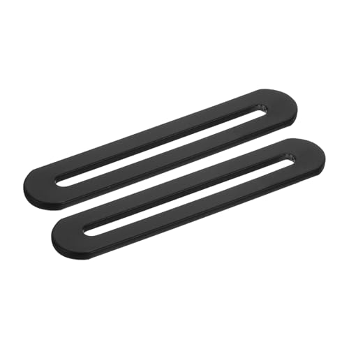 uxcell 2Pcs Adjustable Flat Mending Plate Support with Slot, 3.54 x 0.75 Inch Stainless Steel Slotted Straight Brace Brackets for Wooden Furniture, Black - size: 3.54 x 0.75 Inch