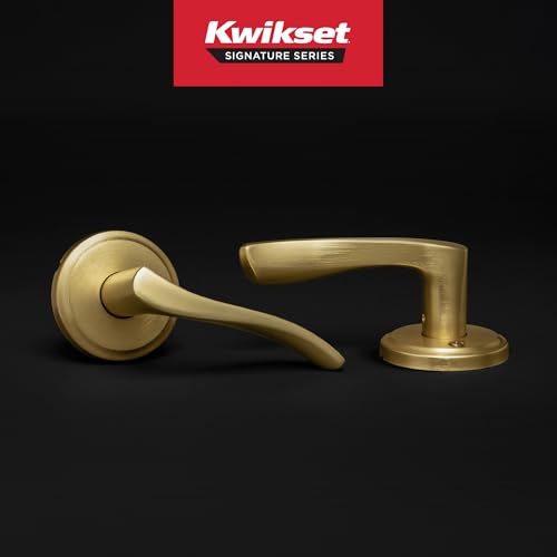 Kwikset 720SEL-4 Sedona Lever Passage Door Lock with 6AL Latch and RCS Strike Satin Brass Finish - color: Satin Brass, size: Passage