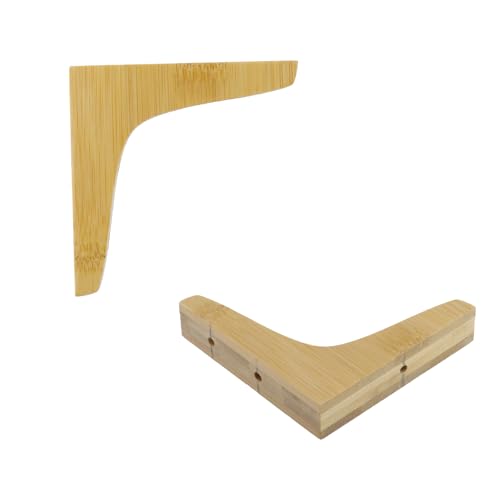 Antrader 4PCS L Shape Wooden Shelf Brackets,3.74"×3.74"×0.79",Light Brown - color: Light Brown, size: 3.74"×3.74"×0.79",4pcs