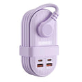ORICO 65W GaN Travel Power Strip, 7 in 1 Charging Station(3AC,4 USB Ports) - color: Purple