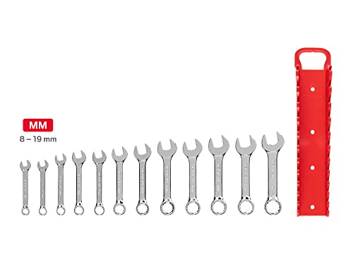 TEKTON Stubby Combination Wrench Set, 12-Piece | WRN01170 - size: 12-Piece (8-19 mm), style: Holder