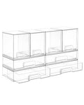 Vtopmart Clear Stackable Storage Drawers Set of 8, Plastic Organizer Bins - style: 4 High+4 Wide