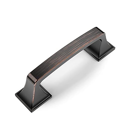 Amerdeco 10 Pack Oil Rubbed Bronze 3 Inch(76mm) Hole Centers Kitchen Cabinet Pulls Hardware Kitchen Handles for Cabinets Cupboard Handles Drawer Pulls - color: Oil Rubbed Bronze, size: 3"/76mm Hole Center