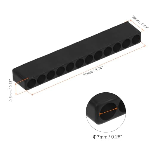 HARFINGTON 10pcs Screwdriver Bit Holder Organizer 95x9.5x16mm 12 Holes Hex Drill Plastic Storage Case for Any 1/4" Metal Driver Bits - style: 12 Holes