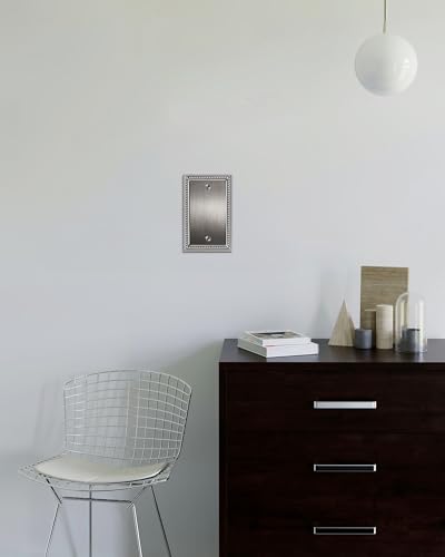 2-Pack Blank Outlet Cover Wall Plate, Heirloom Silver - color: Heirloom Silver, size: Single Blank 2PK
