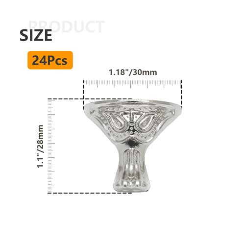 Zorfeter 20 Pcs Antique Brass Box Legs, Silver - color: Silver, size: Style3