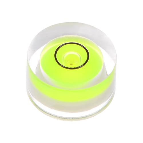 HARFINGTON 3pcs Round Bubble Level 13x7mm Mini Circular Bullseye Spirit Levels for Leveling Camera Tripod Telescope Workshop Turntable Pictures Frame, Lime - color: Lime (Black Circle), size: 13x7mm