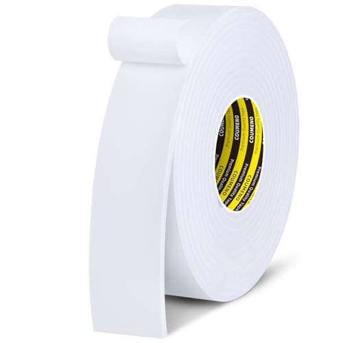 White Foam Tape Weather Stripping Sealing Sponge,2in x 16.4FT - color: White, size: 2in x 16.4FT