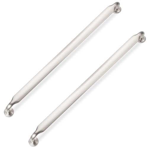 10 Pack 10 Inch Cabinet Pulls Brushed Satin Nickel Kitchen Cabinet Handles Zinc Alloy Drawer Pulls Solid Cabinet Hardware - color: Brushed Satin Nickel, size: 10'' Hole Center(254mm)