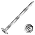 #8 x 2 Inch Wood Screw 500Pcs 410 Stainless Steel Standard Thread Truss Head Fast Self Tapping by SG TZH - color: Silver - Stainless Steel, size: #8 x 2"
