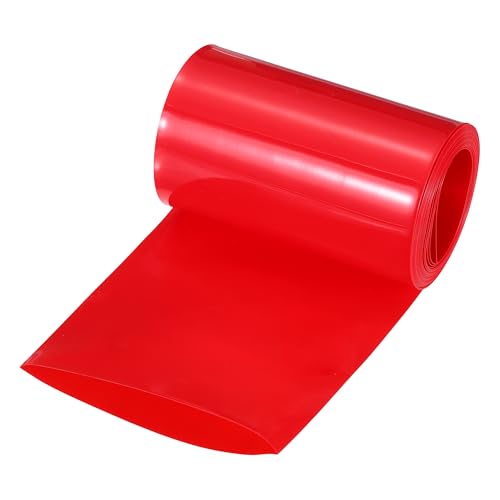 MECCANIXITY Battery Wrap PVC Heat Shrink Tubing 50mm Dia 80mm Flat 10 Feet(3meters) Red Good Insulation for Battery Pack - color: Red, size: 50mmx80mmx3m