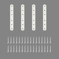 Alise Flat Bracket,6-1/5in White Mending Plate Flat Brace for Wood Shelves - color: White, size: 6-1/5 Inch