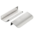 Brushed Nickel Cabinet Handles Finger Edge Pulls 4 Inch CC 10 Pack - color: Silver, size: 102mm/4" Overall Length