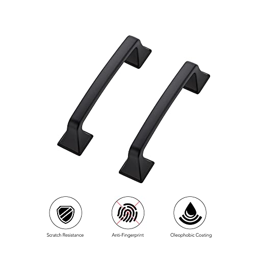 Ravinte Matte Black Cabinet Handles Cabinet Pulls, 3-3/4 Inch, 10 Pack - color: Matte Black, size: 3-3/4 Inch Hole Center