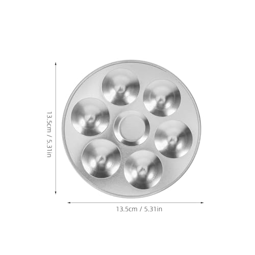 NUOBESTY Aluminum Paint Palette Tray Round Watercolor Mixing Tray Metal Paint Palette for Art Painting Color for Studio Classroom Travel 2 Pack 5.31in
