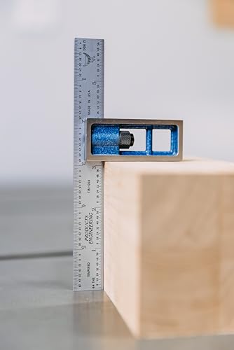 PEC Tools Double Square, 6"/150mm Blade, English & Metric, Cast Iron Head - color: Graduation: E/M (32nds/64ths/mm/0.5mm), size: 6"