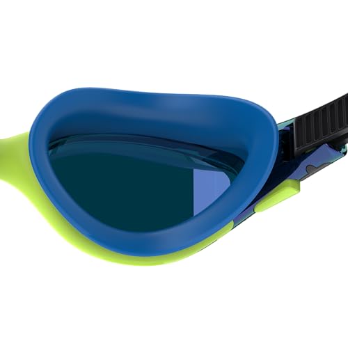 Speedo Unisex-Adult Swim Goggle Biofuse 2.0 - color: Electric Lime/Cobalt/Iris Mirrored