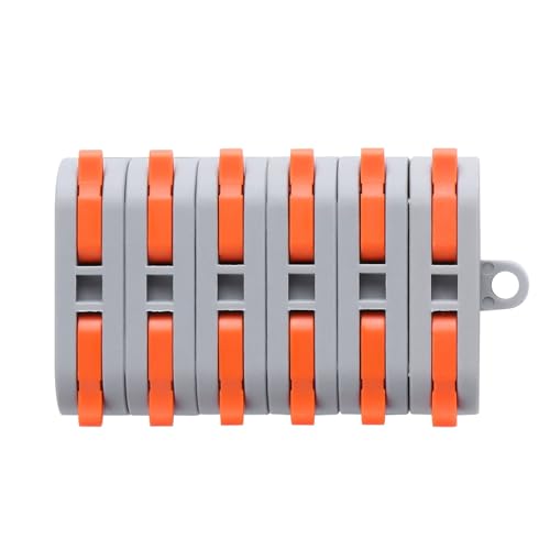 XHF 60pcs White Lever Connectors, Electrical Wire Terminals for Any Circuit, Inline Splices 28-12 AWG (SPL-1) - color: White