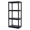 Plano 4-Shelf Plastic Storage Shelves, 48” x 23” x 14”, 200lb Capacity, Pantry, Office, Closet and Garage Shelves, Easy to Assemble, Durable Plastic Shelving Unit - size: 4-Shelf 200lb