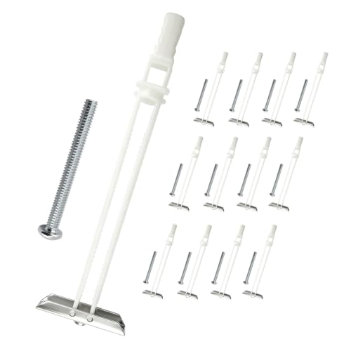 Heavy Duty Drywall Anchor Bolts Kit – 1/4"-20 with Included Bolts, Holds 270lbs Each in 1/2" Drywall, Ideal for TV Mounting & Shelves, Hollow Wall Anchors, 12 Packs